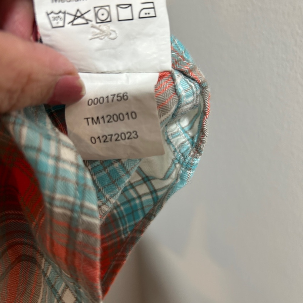 Tecovas Western Red and Blue Plaid Casual Shirt Size S - Picture 8 of 9